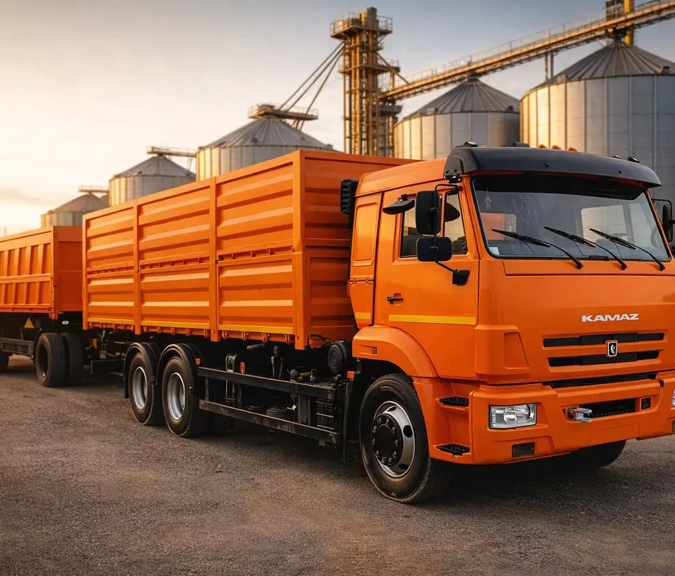 Камаз 65115 с прицепом