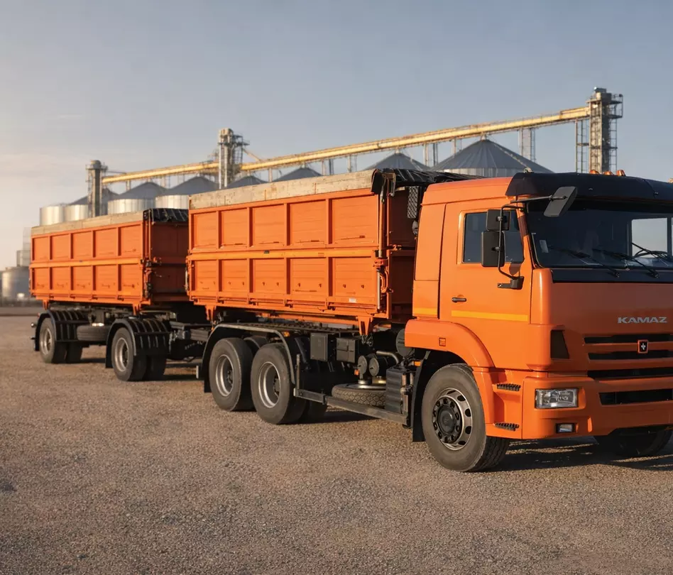 Камаз 45143 с прицепом